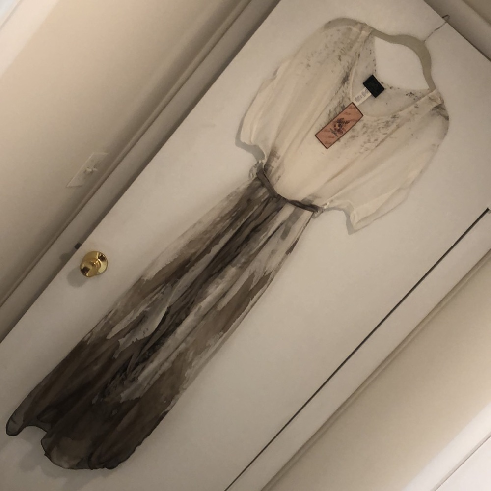 Flowy Grecian style maxi silk lined dress - Picture 4 of 10